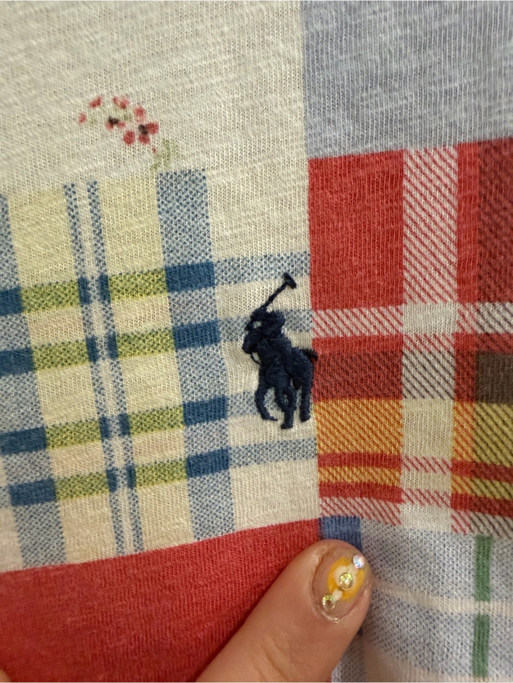 Polo by Ralph Lauren-sz Large Patchwork PRINT Short Sleeve Tee-One of a kind! - Picture 6 of 6